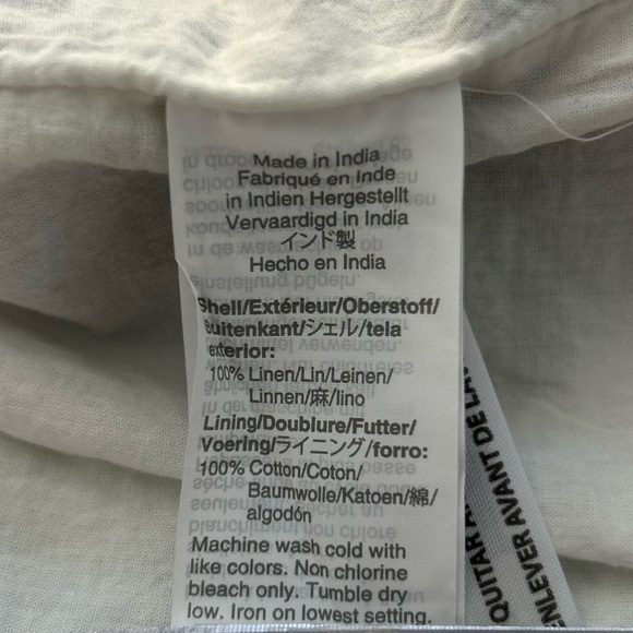 J CREW Linen Button-up midi dress in mixed stripe Multicolor Sleeveless Lined - Picture 12 of 15